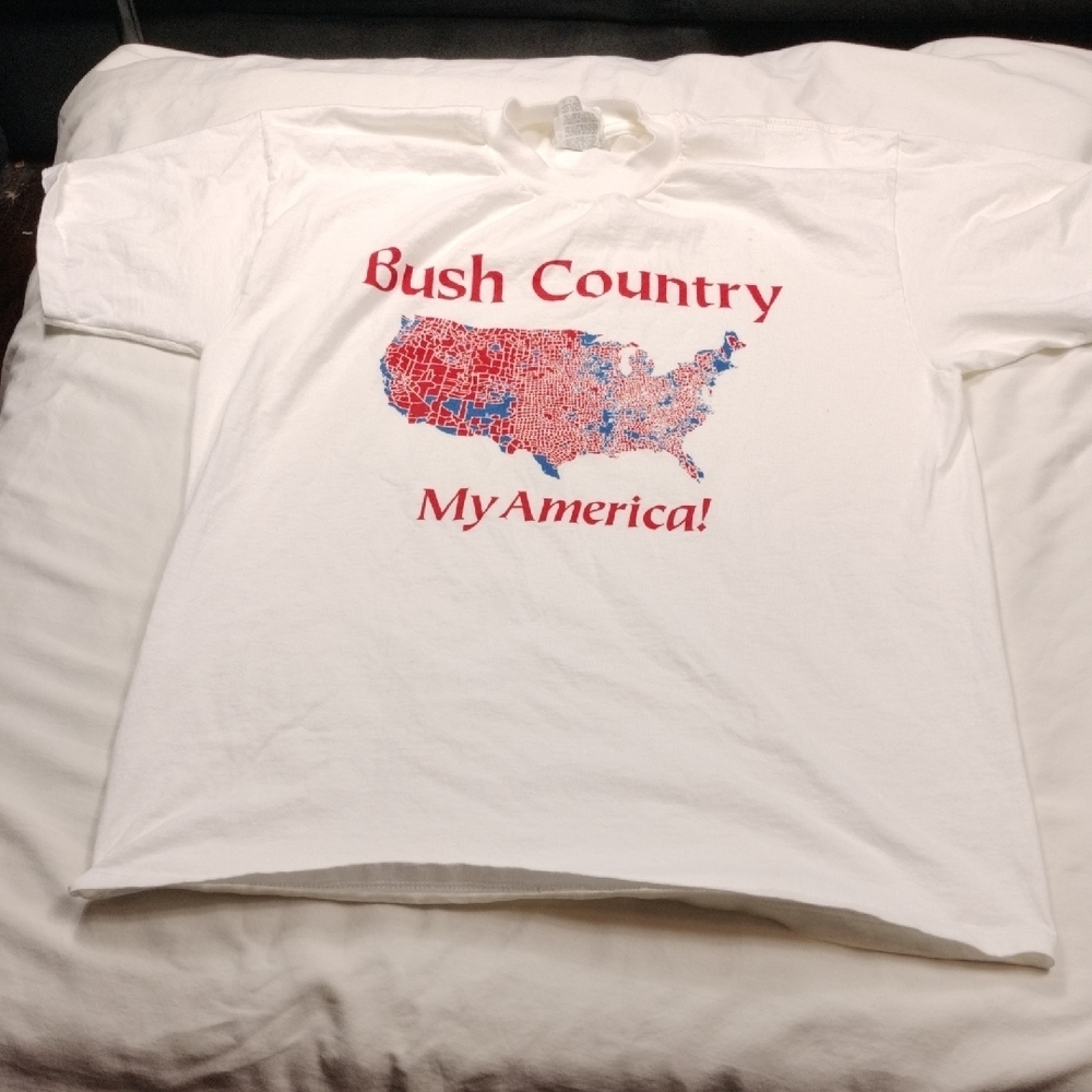 Vintage Jerzees Bush Country Men's T Shirt Size Large